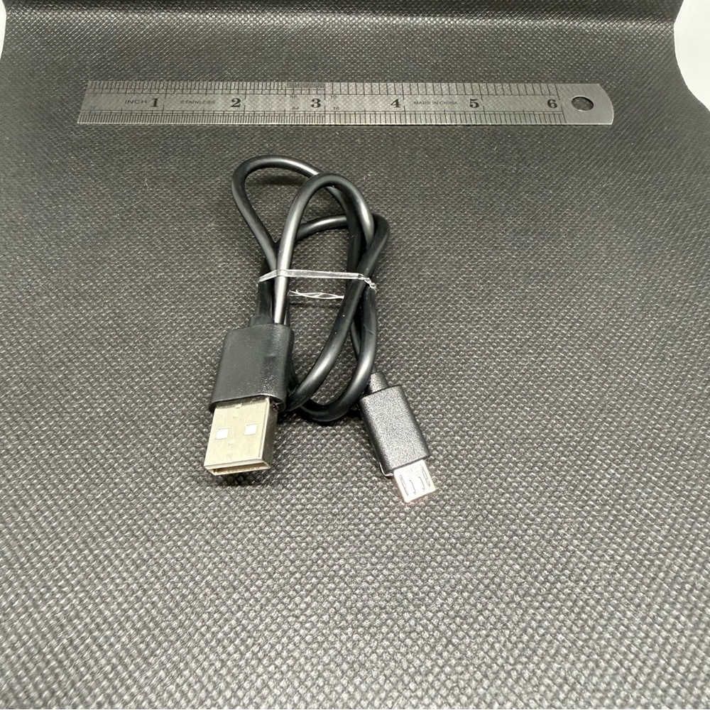 Black USB to Micro USB B Charging Cable